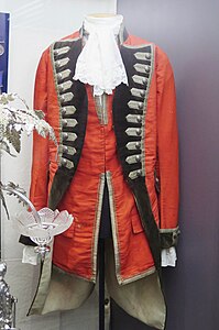 58th Regt mess dress belonging to Cyprian Bridge. Auckland Museum