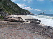 Wild Virgin Beach at Grumari Neighborhood. Hell´s Beach or Praia do Inferno, in Portuguese