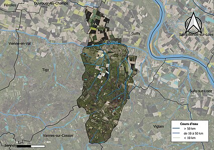 Carte orthophotographique de la commune en 2016.