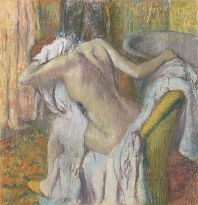 After the Bath, Woman Drying Herself, by Edgar Degas