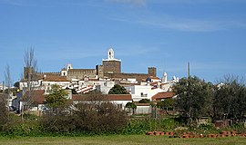 A profile of Alandroal showing the parochial church and low-lying buildings