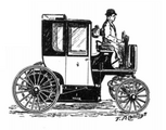 Drawing of a Bersey electric cab