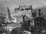 Burg Stolberg 1888 vor dem Wiederaufbau durch Moritz Kraus