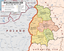 Byelorussian SSR Oblasts (1938–1939)