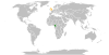 Location map for Cameroon and the United Kingdom.