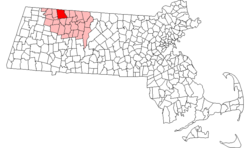 Location in Franklin County in Massachusetts