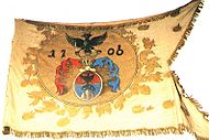 Armes de François II Rákóczi sur un drapeau Kuruc.