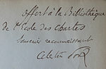 Célestin Port handwriting and signature