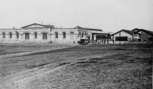 The first Constitución railway station in 1867