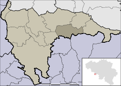 Location of Fayt-le-Franc in Honnelles