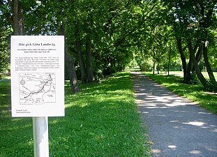 Göta landsväg genom Grynkvarnsparken