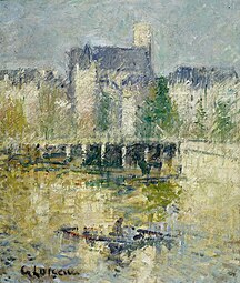 Gust. Loiseau Le pont de Moret-sur-Loing (1927).