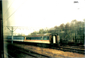 A picture of the grey and white Intercity Mk1 carnage at Crewe Goods yard during 2001. The aging Mark 1 carriages were being phased out at the time of privatisation due to safety concerns. Virgin Trains were one of the first to scrap them in the 1990's, while Arriva Trains Wales still use 5 help fill in for broken stock on North Coast services.