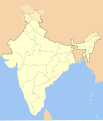 India locator map (blank), used as a base map for other India maps. It is a former featured picture and an example of a SVG format map.