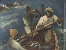 Karli Sohn-Rethel, Fisherman with a Boat, (c. 1935), oil painting