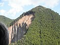 The heavy rains from Tropical Storm Talas triggered numerous landslides, such as this one in Kihō, across the mountainous terrain of Japan.