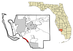 Location in Lee County and the state of Florida