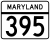 Maryland Route 395 marker