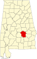 State map highlighting Montgomery County