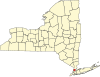 State map highlighting Bronx County