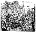 „Volksfußball“ („mob football“), London 1721