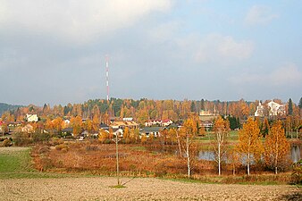 Myrskylän kirkonkylää etelästä päin nähtynä