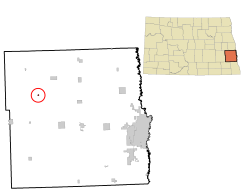 Location of Ayr, North Dakota