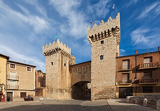 Puerta Baja gate in Daroca, Aragon, Spain, built in the XV century.