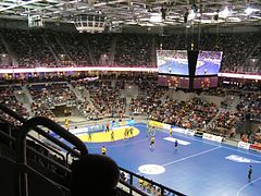 Salle de Rhein-Neckar Löwen (Allemagne) SAP Arena Mannheim.