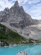 Le doigt de Dieu et le lac Sorapiss.