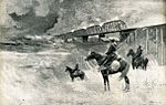 Cossacks guard the CER bridge over the Sungari River in Harbin during the Russo-Japanese War (1905)