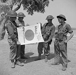 The British Army in Burma 1945. The tropical uniform consisted of green cotton shirt and trousers (the latter cut to the same pattern as the temperate serge Battle Dress trousers), ankle boots worn with puttees or anklets, bush hats (helmets are worn here, but were of little use in jungle conditions), and 1937 Pattern carrying equipment (green 1944 Pattern carrying equipment would become the norm in jungle terrain until the introduction of the 1958 Pattern). This uniform would be worn through the Malaysian Emergency