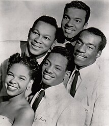 The Platters, 1950s, with variations of the crew cut and ivy league