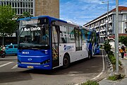 Transjakarta corridor 2 bus rapid transit operation in Jakarta