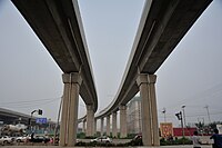 Elevated viaduct on the Fangshan Line