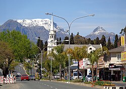 Stadtzentrum mit der Moederkerk in Wellington