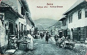 Čaršija of Kočeva street (postcard; 1909)