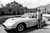 Battista Farina with a Ferrari Superfast II