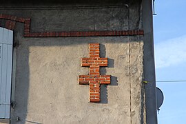 Détail d'une façade dans les cités de Moulinelle.