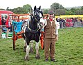 Image 20Mr Pack dressed in traditional Yorkshire attire takes his horse, Danny, for a turn of the field in front of the crowd at Otley Show. (from Culture of Yorkshire)