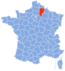 Position du département de l'Aisne en France