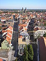 Pogled na ulice Wittenberga s gradskom crkvom (Stadtkirche) u sredini.