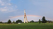 Peter Lundberg's "Anchors" is one of 40+ colossal sculptures featured at Sculpture Fields at Montague Park in Chattanooga, Tennessee.