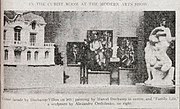 Installation shot of the Cubist room, 1913 Armory Show, published in the New York Tribune, February 17, 1913 (p. 7).