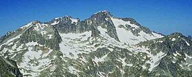 Le massif du Balaïtous vu de l'est.