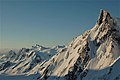 Bravo Peak (right) and Grenelle Mountain in the background