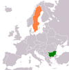 Location map for Bulgaria and Sweden.