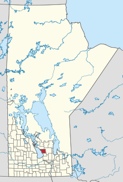 Location of Coldwell in Manitoba