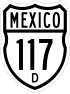 Federal Highway 117D shield