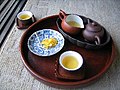 Image 4A traditional Chinese tea culture (茶艺，茶藝) set and three gaiwan. (from Chinese culture)
